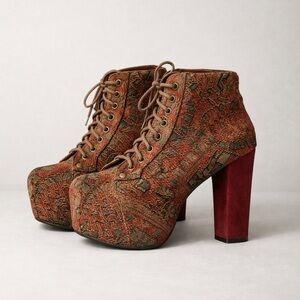 JEFFREY CAMPBELL Tapestry Lita Platform Boots